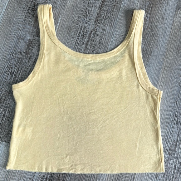 Billabong Yellow Cropped Tank Top - Picture 5 of 6